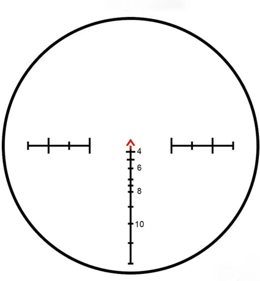 Mira telescópica 4X32 mira telescópica de fibra roja negra Foto 4 de 4