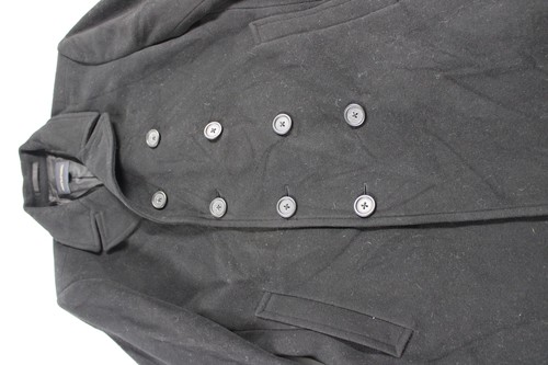 Banana Republic Coat Mens Large Wool Cashmere Peacoat Double Breasted Winter - Picture 2 of 7