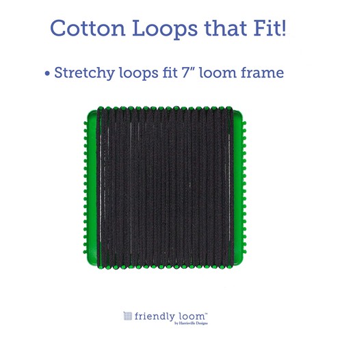 Friendly Loom | 7” Traditional-Sized Black Potholder Weaving Loops | Craft 2 ... - 第 3/5 張圖片