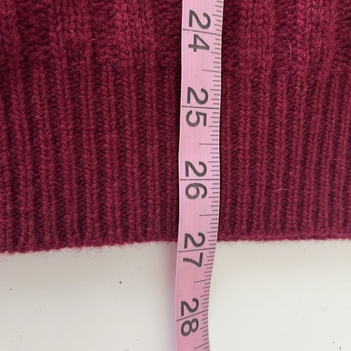 Brooks Brothers Sweater Mens Size Large Red Ribbed Lambswool V Neck Long Sleeve - Picture 9 of 11