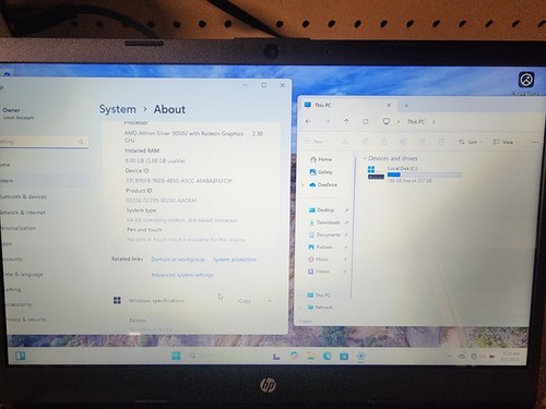 HP Laptop 14-fq0xxx AMD Athlon Silver 3050U 2.3GHz 8GB RAM 256GB SSD Win 11 Home - Picture 2 of 7