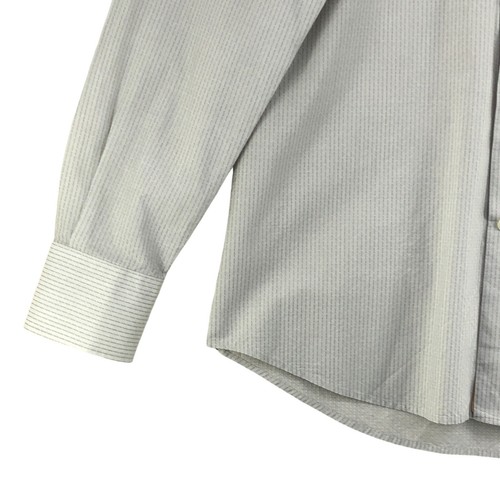 Versace Collection Mens Size 40 15.75 City Button Up Shirt Striped Cotton White - Picture 4 of 21