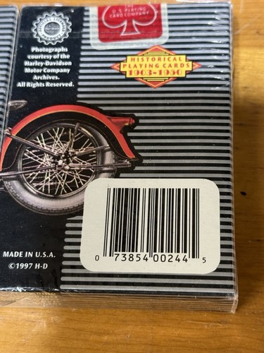 HARLEY DAVIDSON HISTORISCHE SPIELKARTEN 2 DECKS IN LIMITED EDITION TIN NEU - Bild 8 von 12