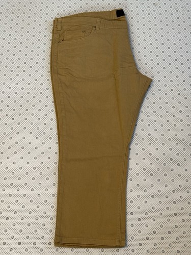 Union Blues Straight Leg Jeans W52" L27" Khaki - Picture 6 of 18