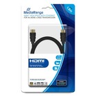 MediaRange HDMITM High Speed Connection Cable with Ethernet, Gold-Plated Contact