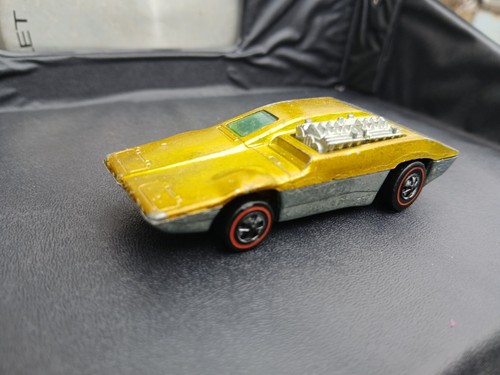 1970 Hot Wheels Redline SIDE KICK Yellow Gold