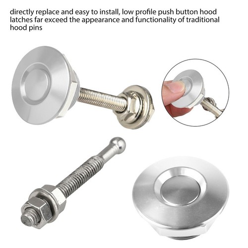 Protect Your Car's Engine Compartment with Silver Quick Release Hood Pin - Picture 6 of 12
