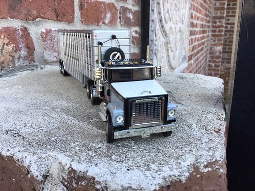 1:64 International 4300 Transtar Small Bunk / W Vintage Cattle Trailer. "RAR"