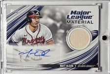2023 Topps Update Matt Olson #MLMA-MO Major League Material  AUTO /50 MEM Braves
