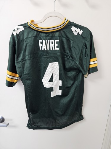 Kids Reebok NFL Green Bay Packers Brett Favre #4 Home Jersey L (14-16) Wisconsin - Picture 2 of 6