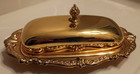 Taunton Silversmiths LTD, Sheridan, Butter Dish, Silverplated, Gold/Brass 