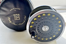 Vintage Hardy Marquis Salmon Number 3 WB Fly Reel with Case & Rio Fly Line