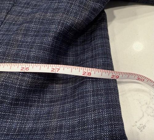 Peter Millar Wool Blue Windowpane Plaid Blazer Sport Coat Suit Jacket Mens 58R - Picture 16 of 19