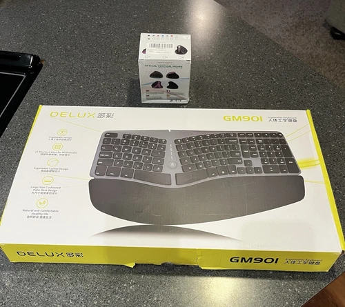 Delux GM90I Ergonomic Keyboard and Optical Vertical Mouse