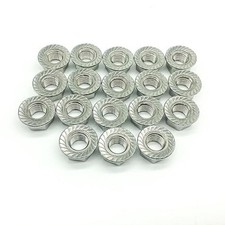 M10x1.25 Stainless Steel Locking Lug Nuts, Flange Nut for ATV and Dirtbike,
