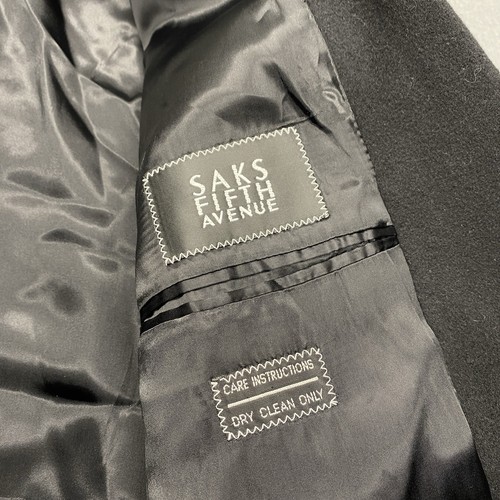 Abrigo Giorgio Armani Lana Cachemira 42R Negro Hecho en Italia Saks Fifth Ave - Imagen 15 de 20