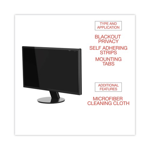 Innovera® Blackout Privacy Filter for 24" Widescreen LCD, 16:9 Aspect Ratio - Picture 5 of 7