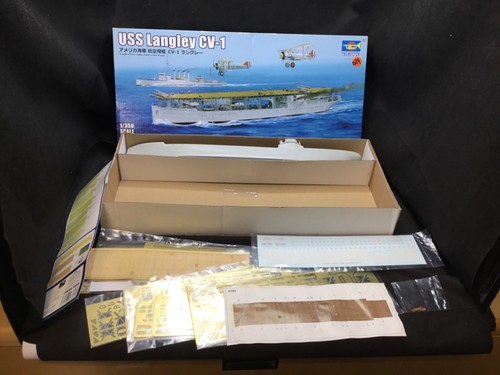 USS Langley CV-1 US Navy Aircraft Carrier Model Kit 1:350 Scale Trumpeter O24 - Picture 2 of 12