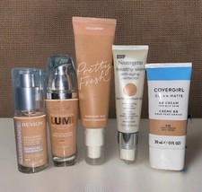 Lot Of 5 Tinted Moisturizers Foundations For Light-Med Skin Tones Healthy Makeup