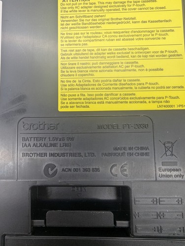 Brother Label Printer P-touch 2030 With Case And Tapes Labelling Machine - Picture 5 of 10