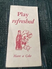 1950's, Coca-Cola, "Un-Used", Sprite Boy Tally Card (Scarce / Vintage)