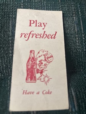 1950's, Coca-Cola, ''Un-Used'', Sprite Boy Tally Card (Scarce / Vintage)