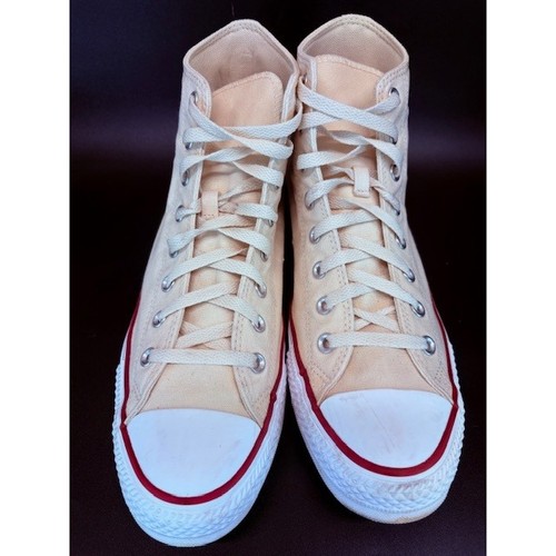 Converse Chuck Taylor All Star High Top Sneakers Beige Canvas Mens size 11.5 - Picture 5 of 9