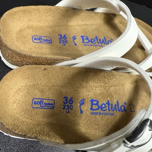 Birkenstock Betula Mia Sandals Womens WhiteSize 5.5 US Narrow EU 36 Toe Loop - Picture 6 of 9