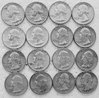1964 Washington Silver Quarters Denver Mint LOT OF  16 (b)