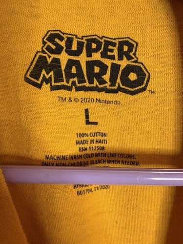 Super Mario Kart T-Shirt Yellow Adult Size Large 2020 Nintendo Graphic Tee Gamer - Picture 4 of 4