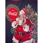 Vintage 1993 Coca Cola Santa Claus Christmas Tree Woven Throw Blanket Tapestry