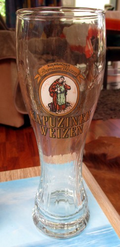 3 x Weizen Bier Glas 0,5 ltr Kulmbacher Kapuziner Premium Weizen