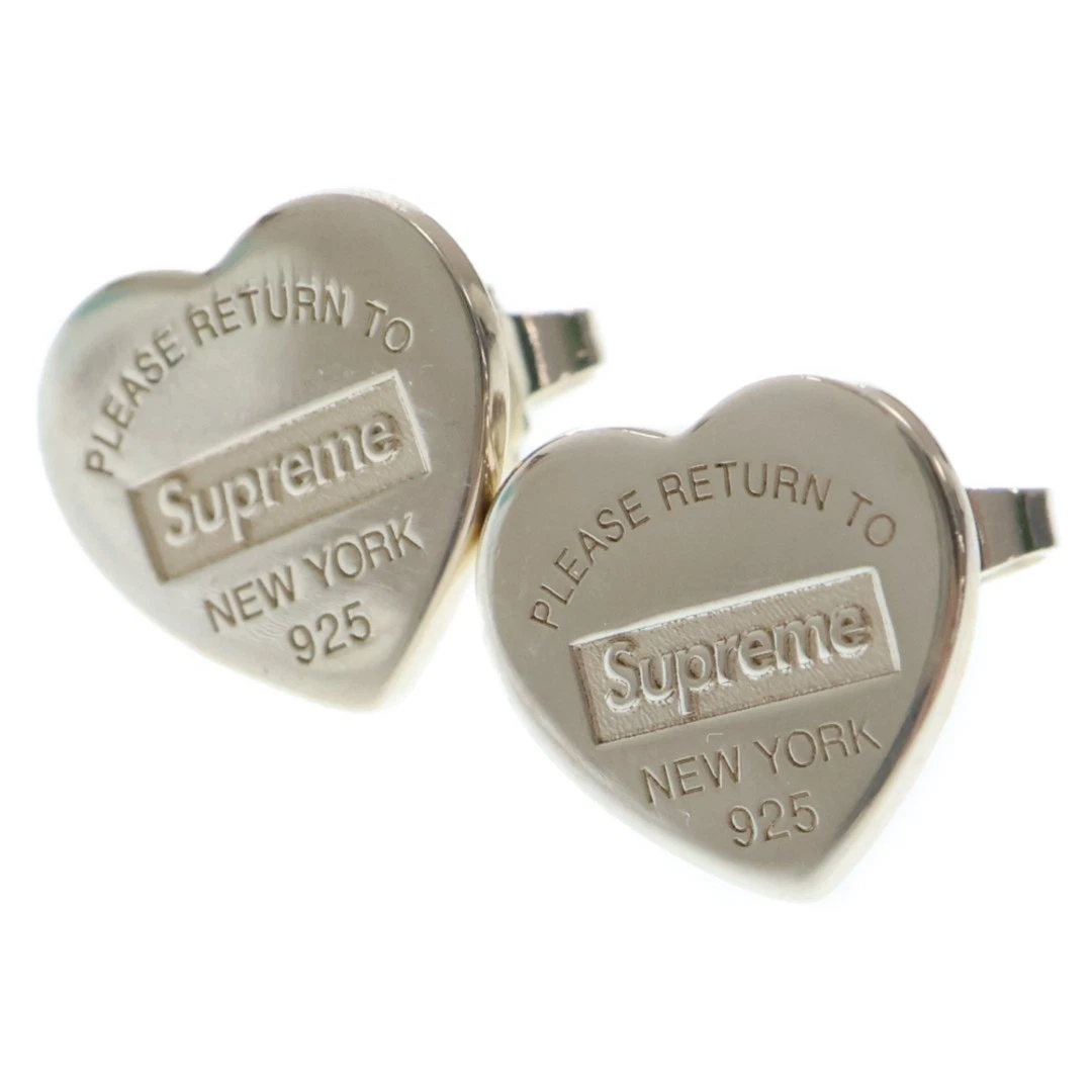 SUPREME 21AW x TIFFANY&Co. Lot de boucles d'oreilles étiquette coeur Retour à Tiffany occasion