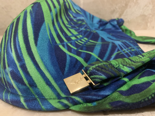 Gottex Harrods Bikini blau grün gemustert verstellbare Träger UK14 36C brandneu - Bild 3 von 9