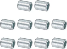 10 Pcs Galvanized Steel Spacer 1/4" Bore X 3/8" OD X 1/2" Length, Unthreaded Sta