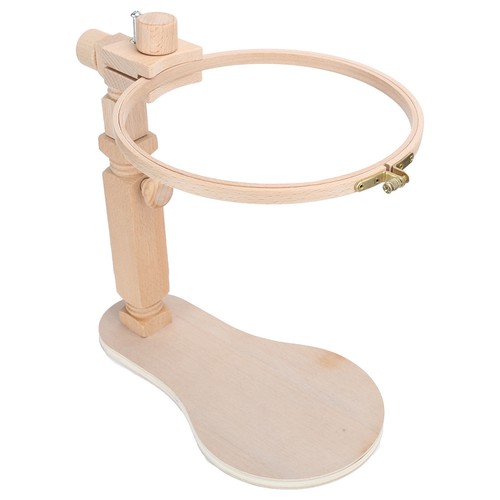 Embroidery Wooden Hoop Stand Cross Stitch Ring Frame Adjustable Sewing Tools - Bild 7 von 12