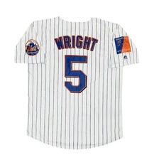 David Wright 2004 New York Mets White Jersey w/ Shea 40th Patch Men’s Large