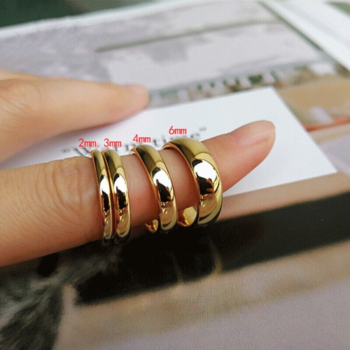 Simple Elegant Tungsten Wedding Ring for Women Men Wedding Band Gold Couple Ring