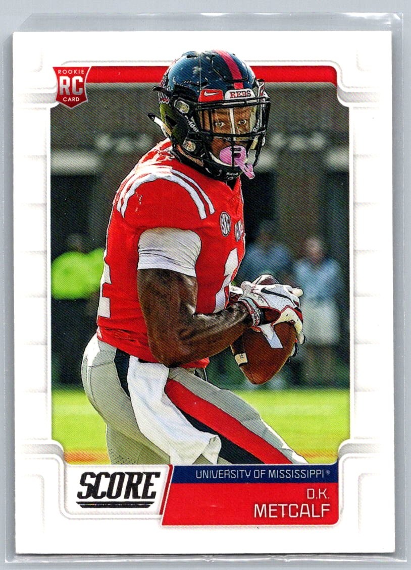 D.K. Metcalf 352 2019 Score RC Rookie Ole Miss Rebels Card