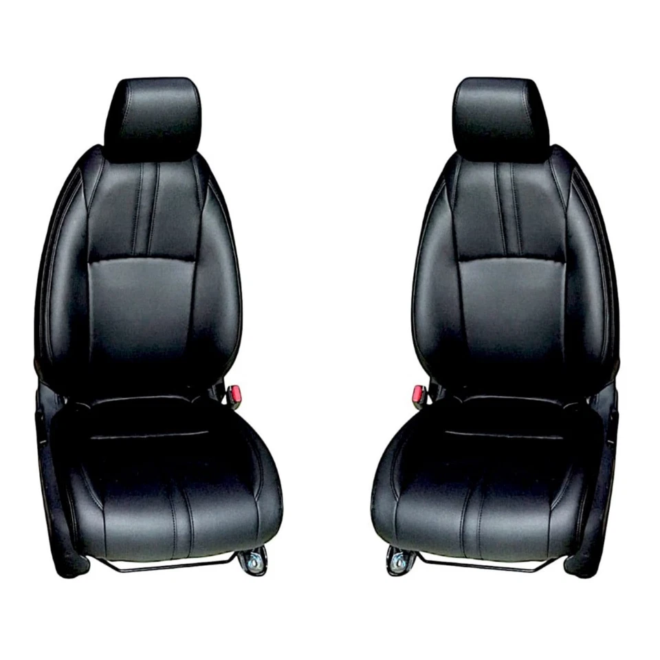 PU Leatherette Seat Covers Black Honda Civic 2016–2020 | Custom Fit Set Foto 2 de 4