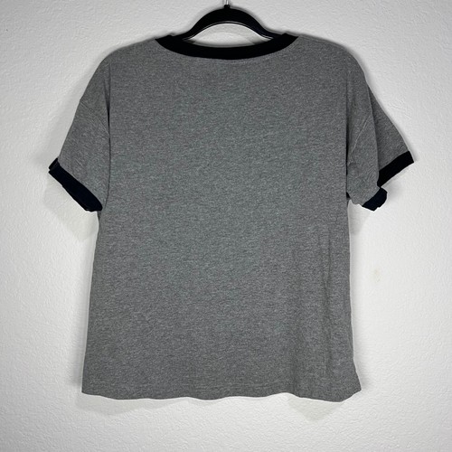 Harry Potter Hogwarts Alumni Graphic Tee V-Neck Ringer T-Shirt Large - Picture 4 of 5