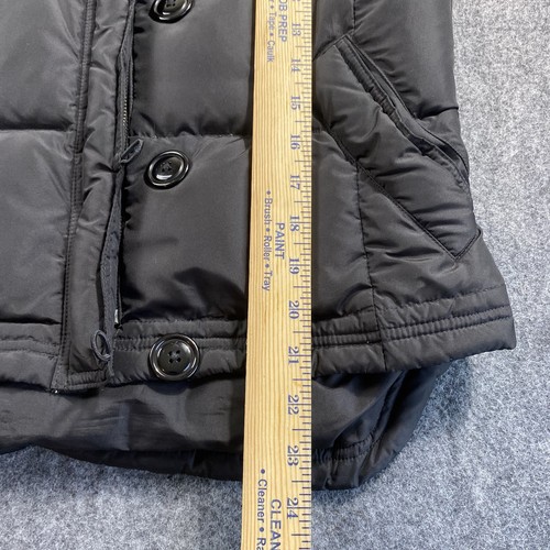 J. Crew Small schwarz Knopf durchgehender Reißverschluss ärmellose gefütterte Damen Weste Jacke - Bild 6 von 9