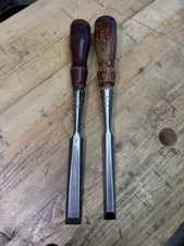 Stanley 750 Socket Chisels 1/2” and 5/8” Vintage Users Clean No Rust