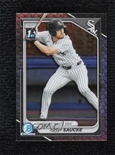 2024 Bowman Draft Chrome Steel Metal Refractor /100 Casey Saucke II #BDC-33 e6i