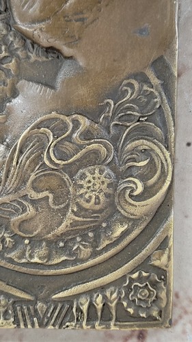 Hot Cast Museum Quality Sexy Woman Bas Relief Bronze Sculpture Wall Mount Decor - Picture 6 of 10