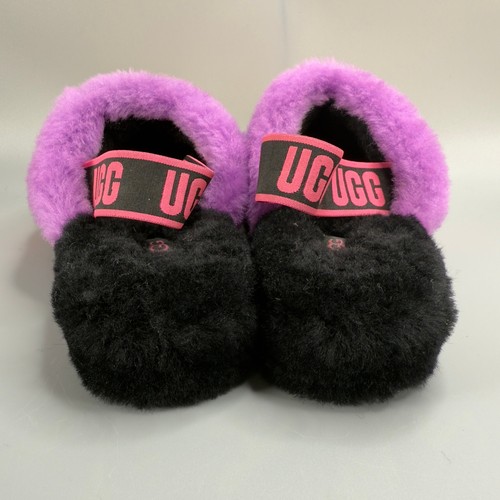 Uff Fluff Yeah Slide Stripe Womens 8 Slip On Loafer Black Bright Rainbow Slipper - Picture 5 of 18