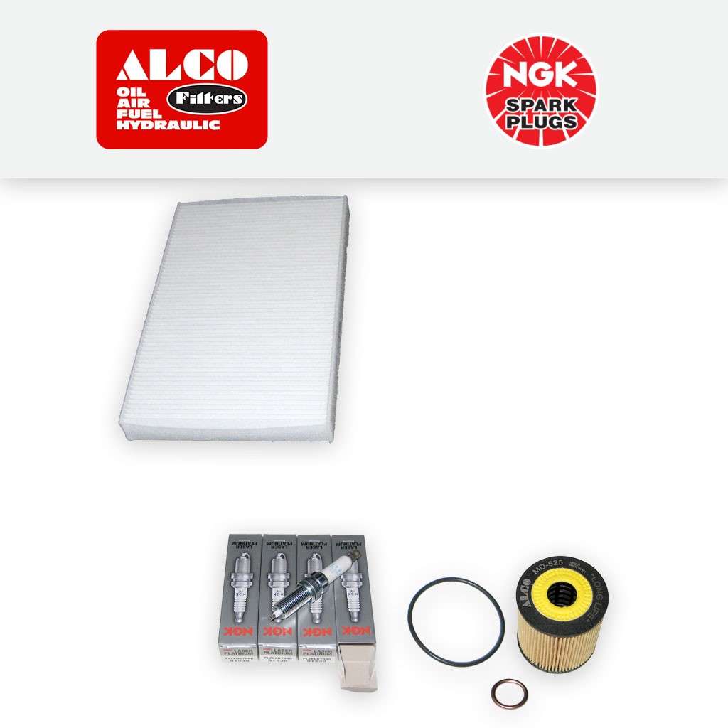 SERVICE KIT for PEUGEOT RCZ 1.6 THP 156 OIL CABIN FILTER SPARK PLUGS (2010-2015)