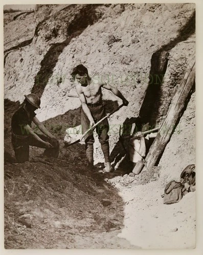 WW1 Ypres Hill 60 Sappers & Miners at Work - Original 1915 Vintage Photograph