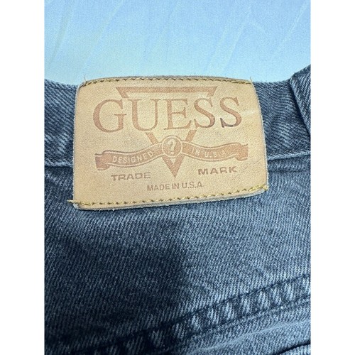 Vintage Guess Men's Black High Rise Tapered Leg Denim Jeans - Size 25x31 *READ* - Picture 5 of 9