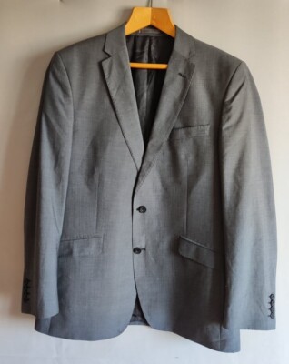 JASPER CONRAN WOOL GRAY LINED MEN'S BLAZER SIZE EU 52, CHEST 42 IN